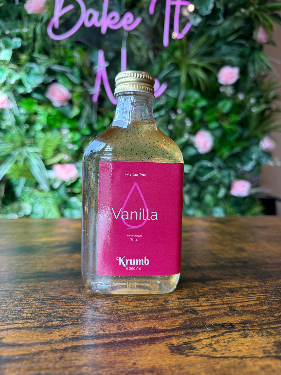 Iced coffee with homemade syrups at Krumb Bakery Belfast on the Ormeau Road