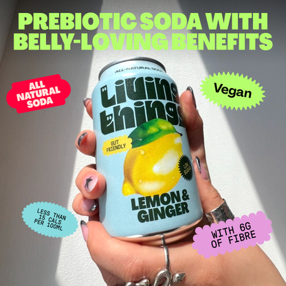 Living Things Prebiotic Soda - Lemon & Ginger