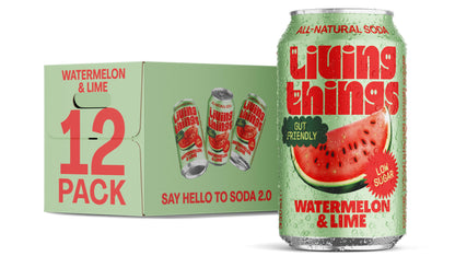 Living Things Prebiotic Soda - Watermelon & Lime