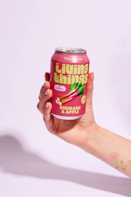 Living Things Prebiotic Soda - Rhubarb & Apple