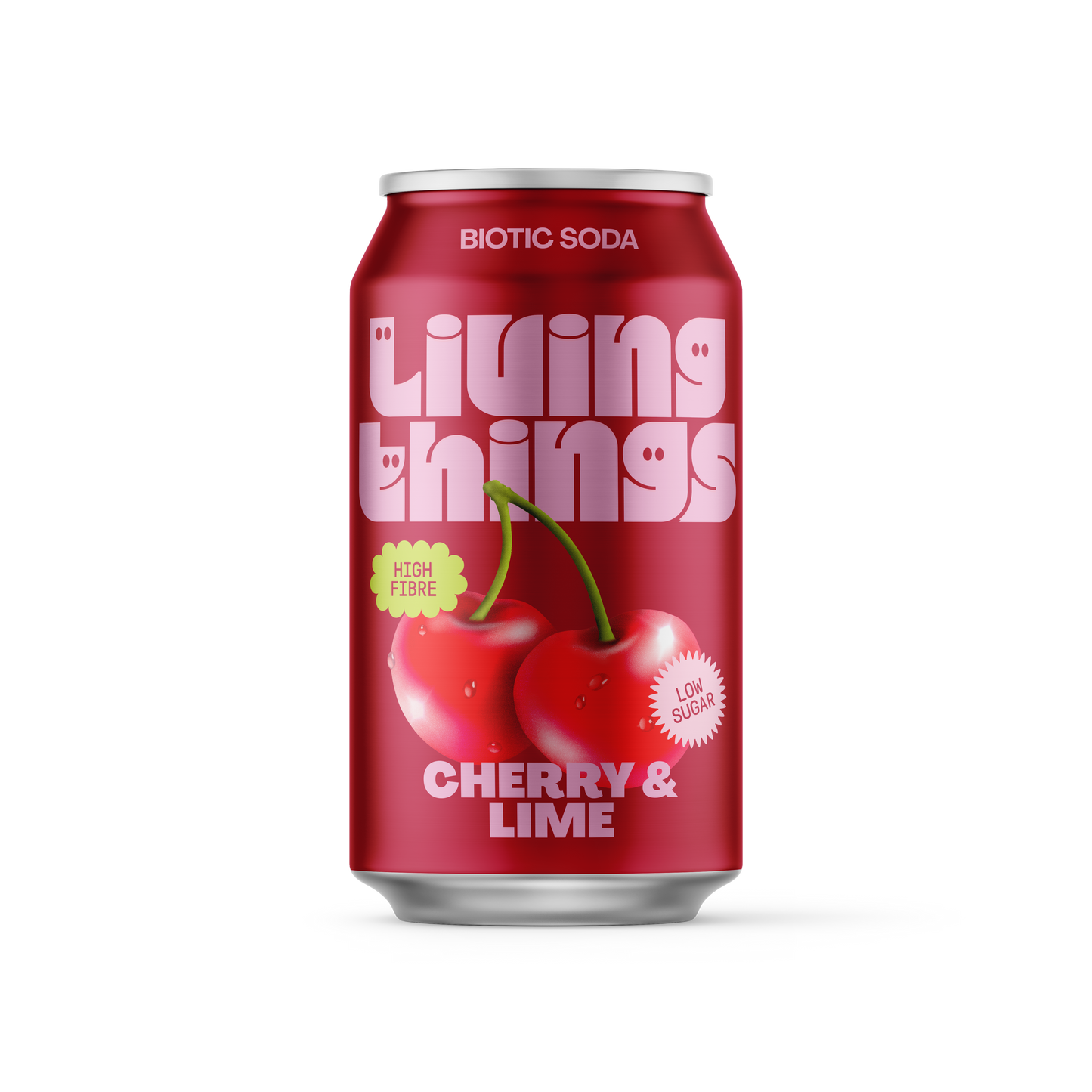 Living Things - Cherry & Lime Prebiotic Soda - Living Things