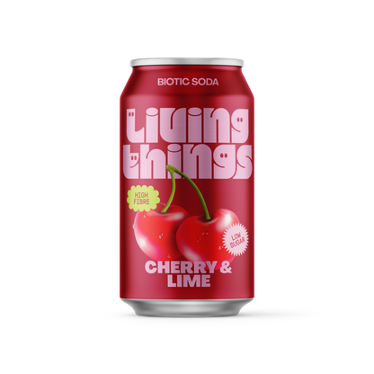 Living Things - Cherry & Lime Prebiotic Soda - Living Things