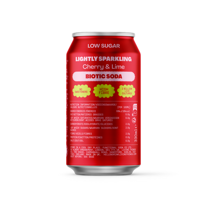 Living Things - Cherry & Lime Prebiotic Soda - Living Things