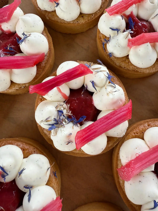 Rhubarb Almond Vanilla Tart